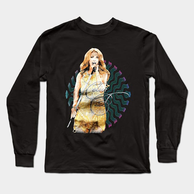 Celine Dion // 80s Retro Long Sleeve T-Shirt by DONIEART